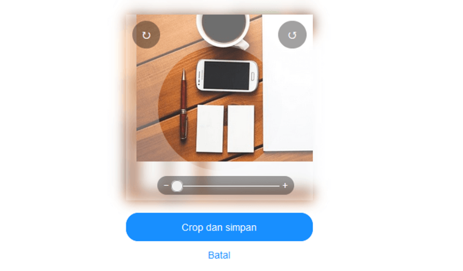 Crop dan Simpan Foto Profil Yahoo