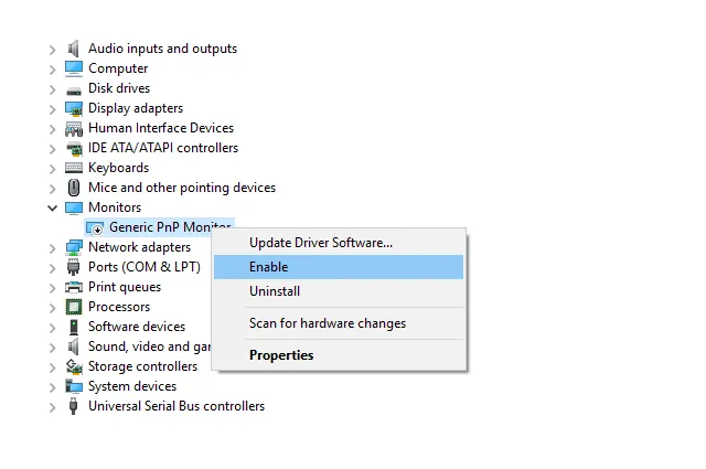 Enable Generic Monitor