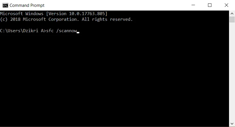 Scan Windows di CMD