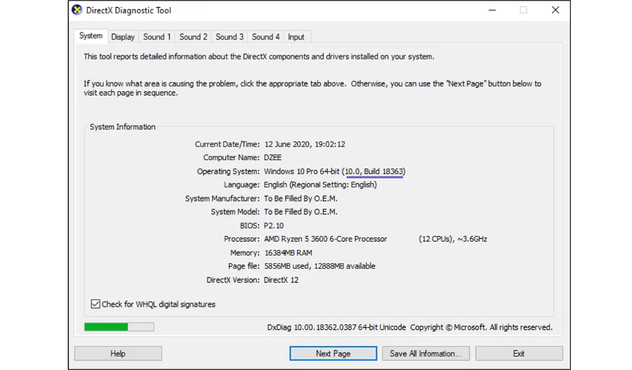 Cek Versi Build Windows