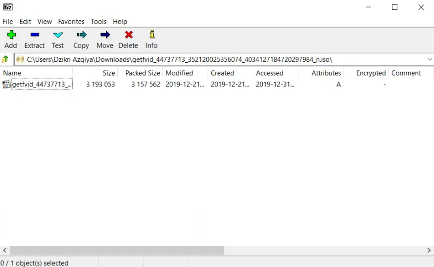 Buka ISO Dengan 7Zip