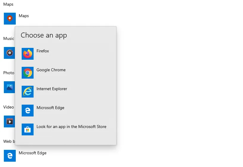Setting Aplikasi Browser Default di Windows 10