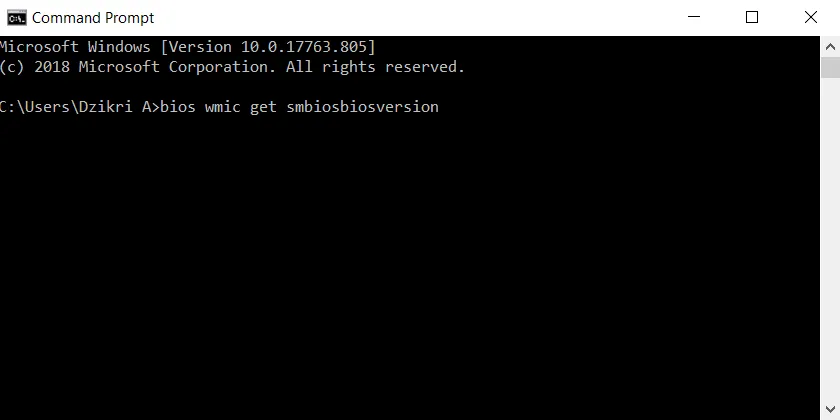 Cek Informasi BIOS di CMD