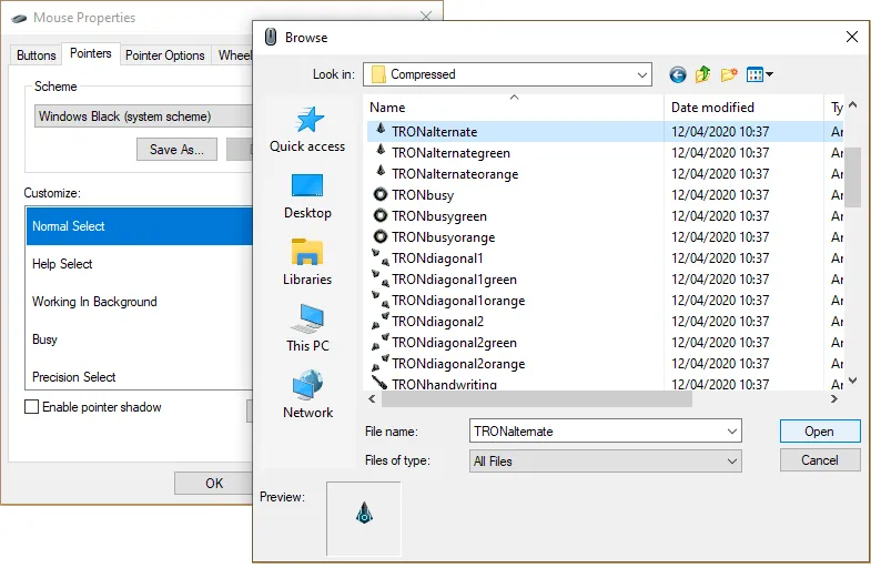Open File Cursor Baru