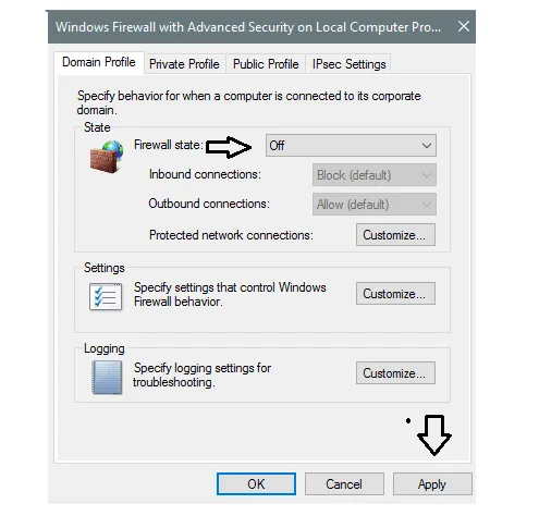 Atur Firewall State