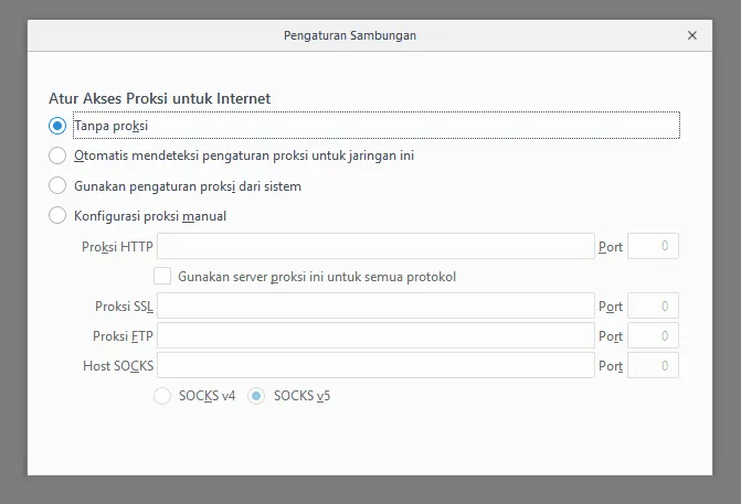 Setting Proxy Browser