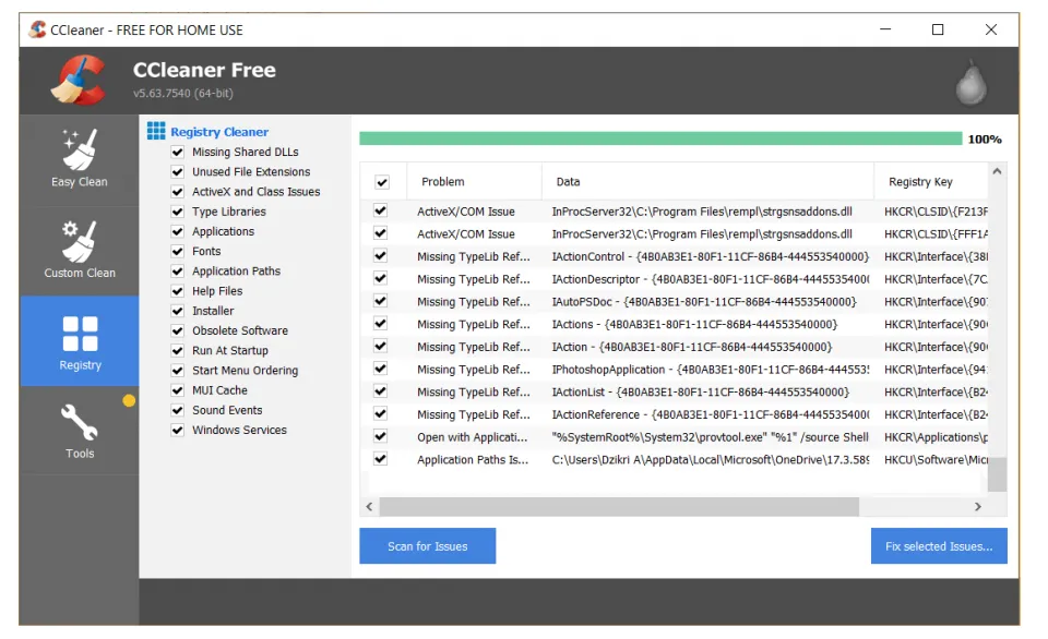 Perbaiki Registry di CCleaner