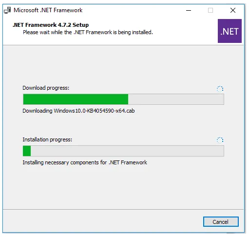 Proses Install Net Framework