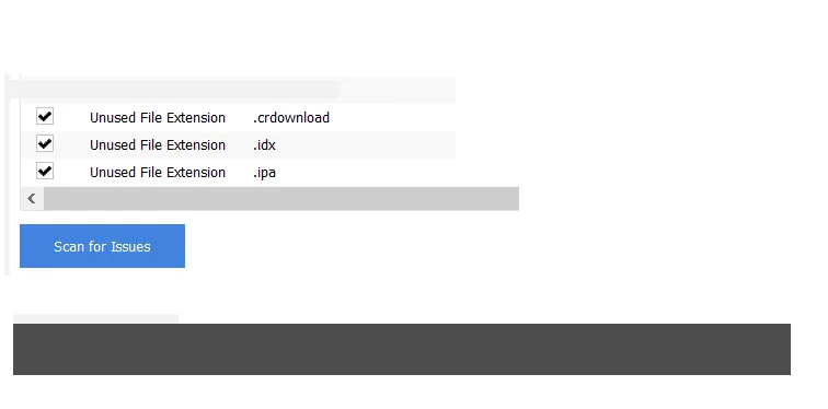 Menu Scan for Issues