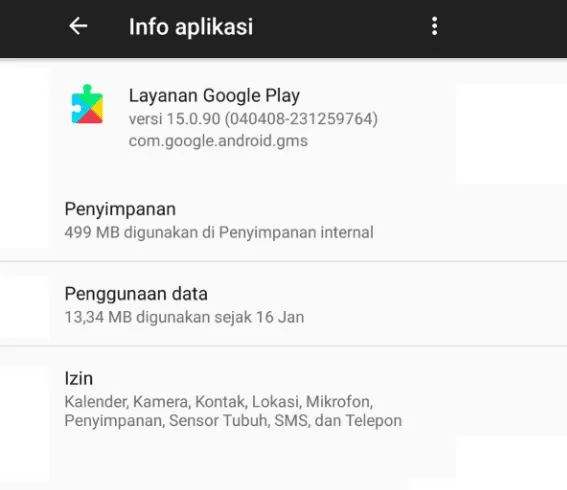 Layanan Google Play di Setelan