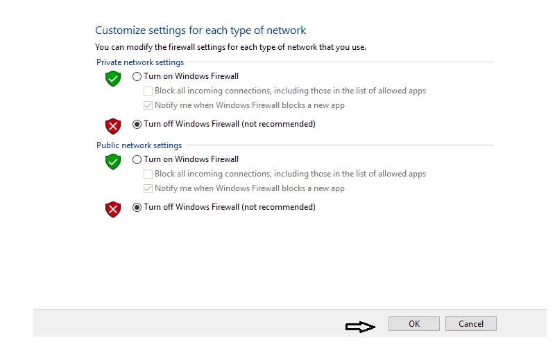 Setting Firewall Windows