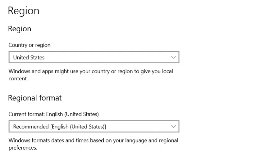 Mengatur Region Sistem