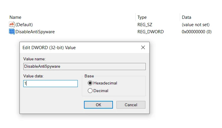 Nonaktifkan Windows Defender Lewat Regedit
