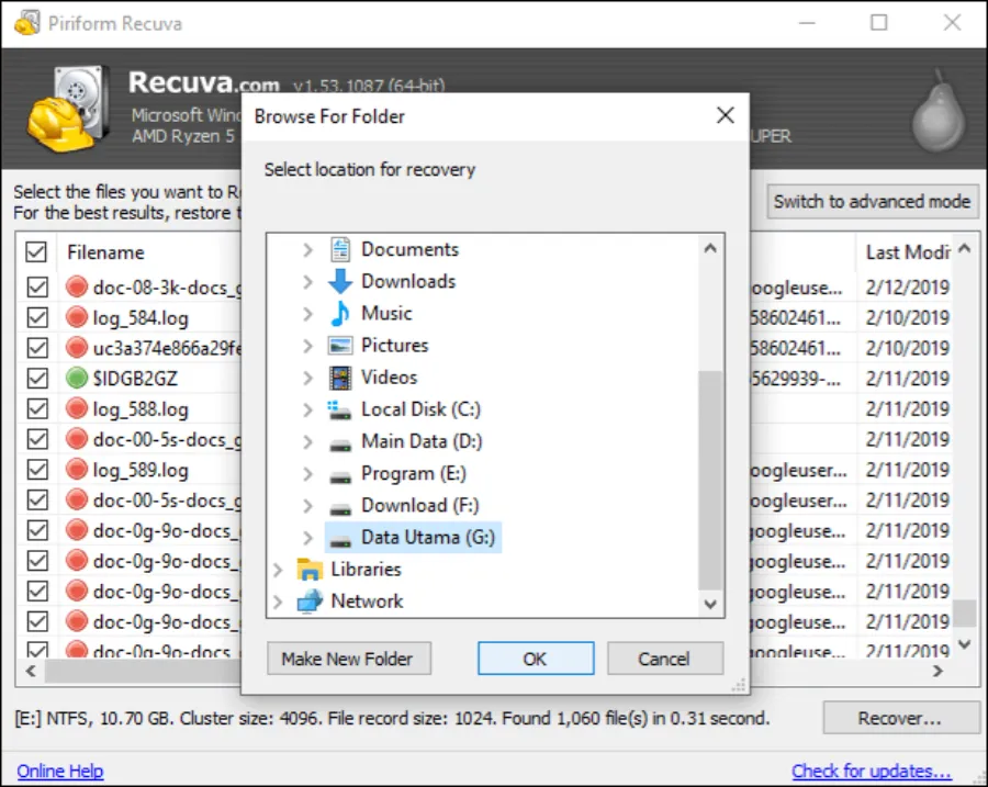 Simpan File Recovery