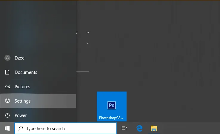Menu Settings Windows