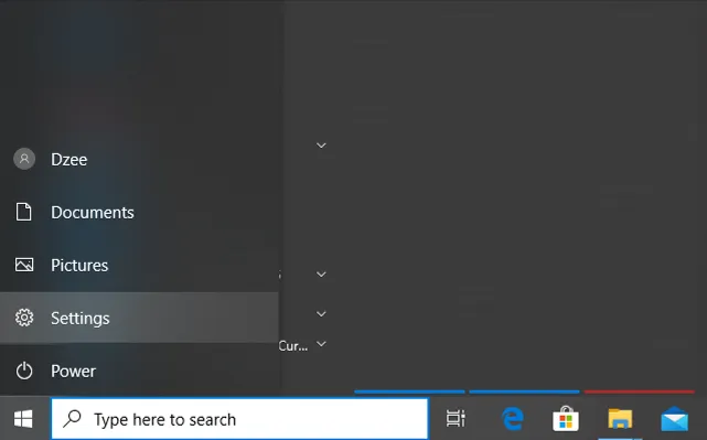 Buka Menu Settings
