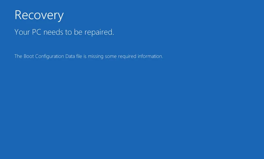 Windows Error Recovery