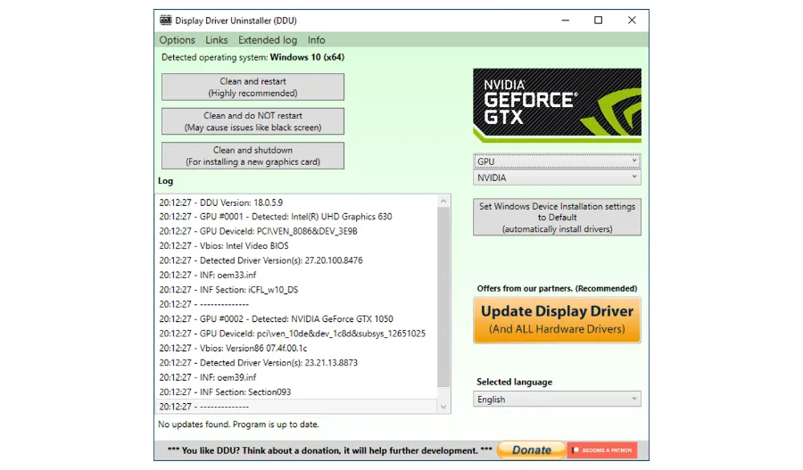 Uninstall Driver Nvidia yang Terpasang
