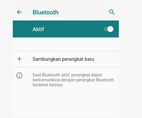 Mengaktifkan Bluetooth di HP Kedua