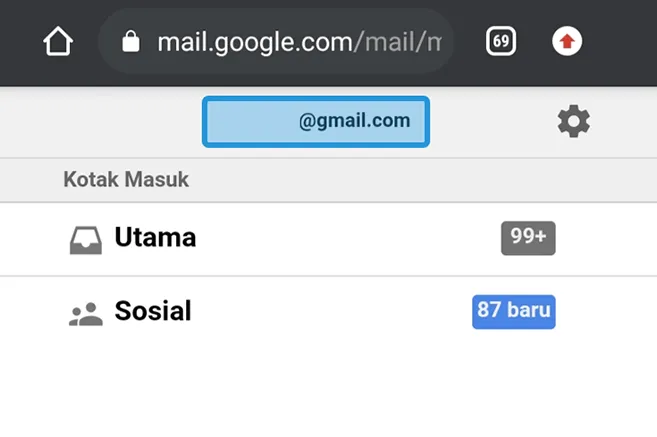 Alamat Email Tampil di Browser