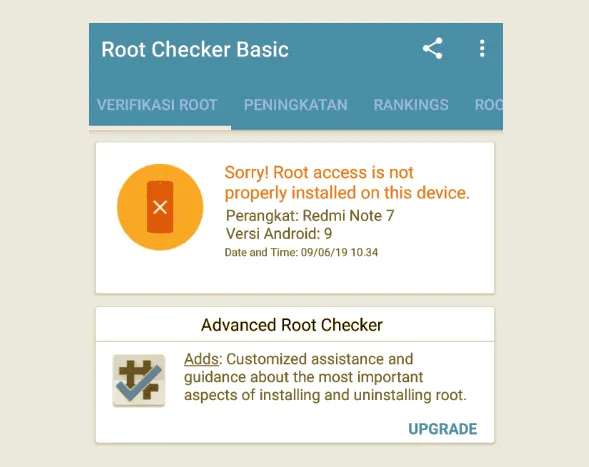 Root Checker di HP