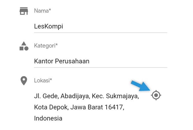 Mengatur Informasi Tempat