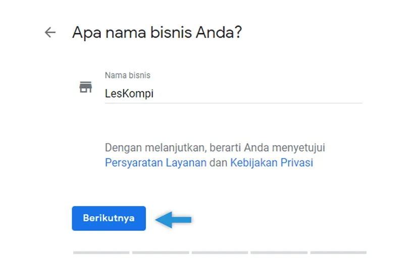 Setting Nama dan Lokasi Tempat