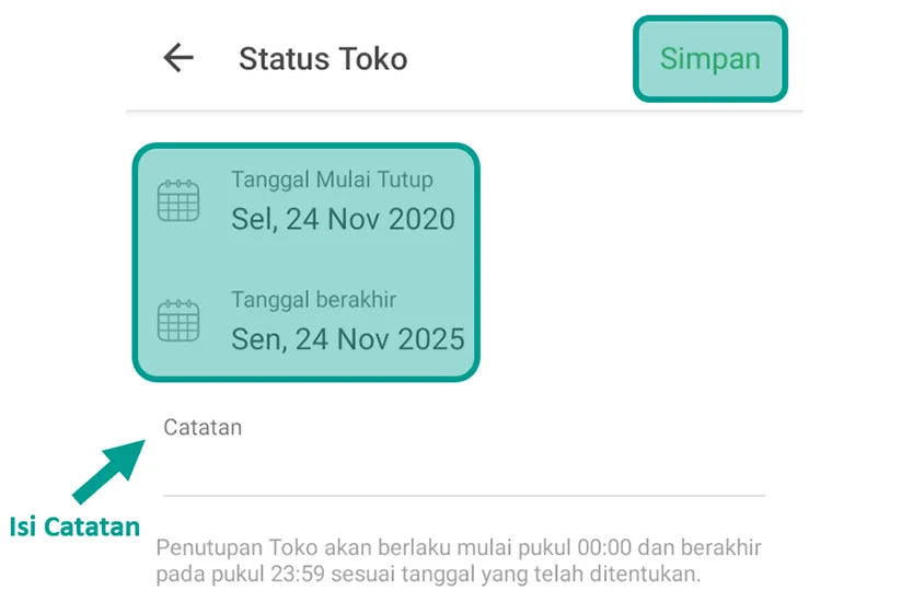 Jadwal Tutup Toko Tokped