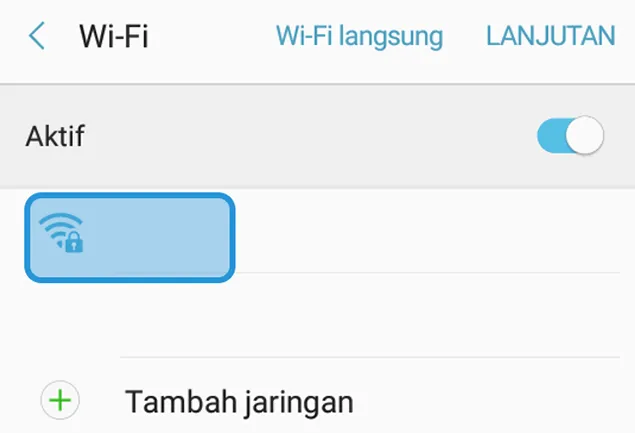 Pilih Setting Pada WiFi