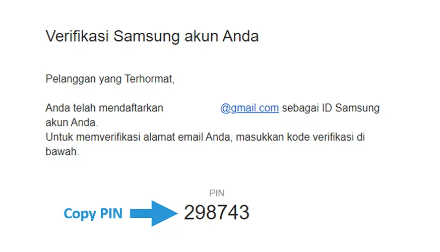 Kode Verifikasi Dari Samsung