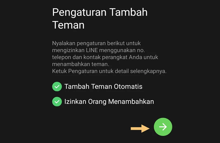 Centang Opsi Tambah Teman di Aplikasi Line