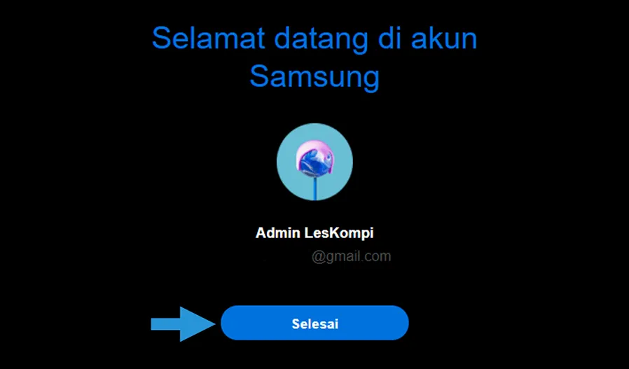 Akun Samsung Berhasil Dibuat