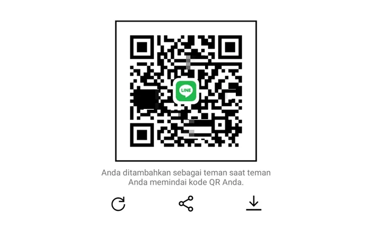 Hasil QR di Line