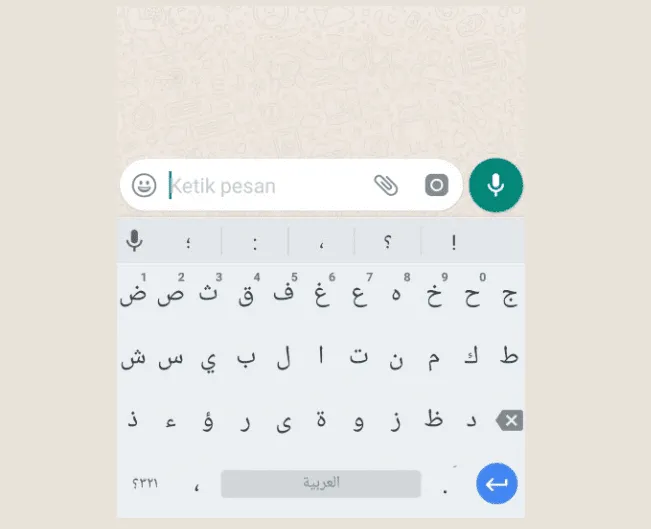 Keyboard Arab di WhatsApp Aktif