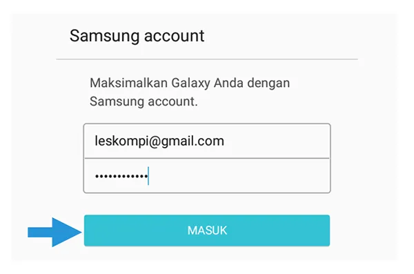 Opsi Login Samsung