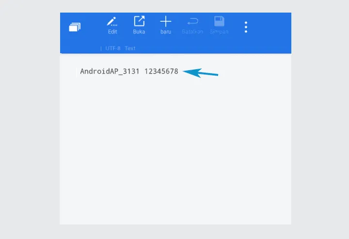 Password WiFi di File Manager