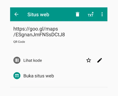 Contoh Scan Situs Web di Maps