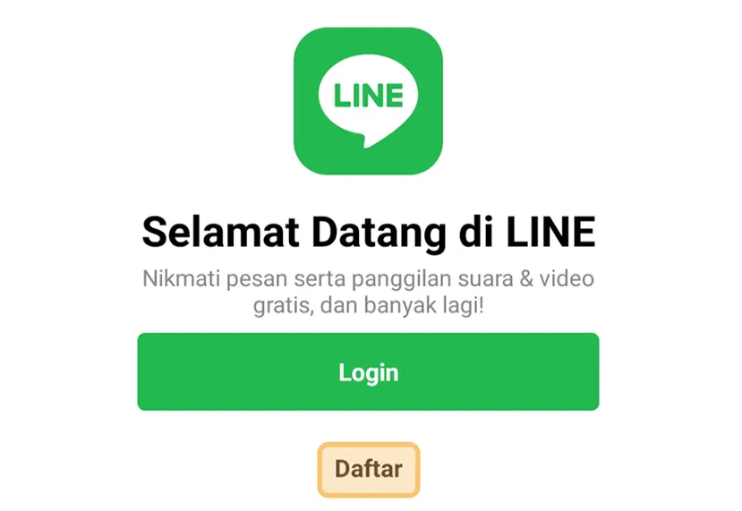 Mendaftar Line ID Lama