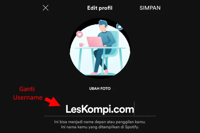 Ganti Nama Pengguna Spotify