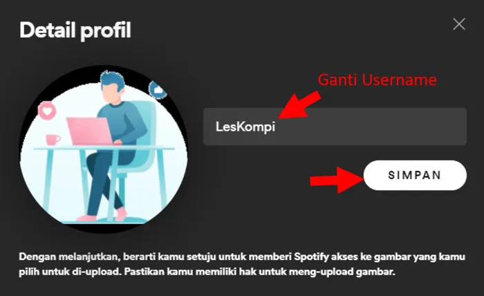 Ganti Username Spotify