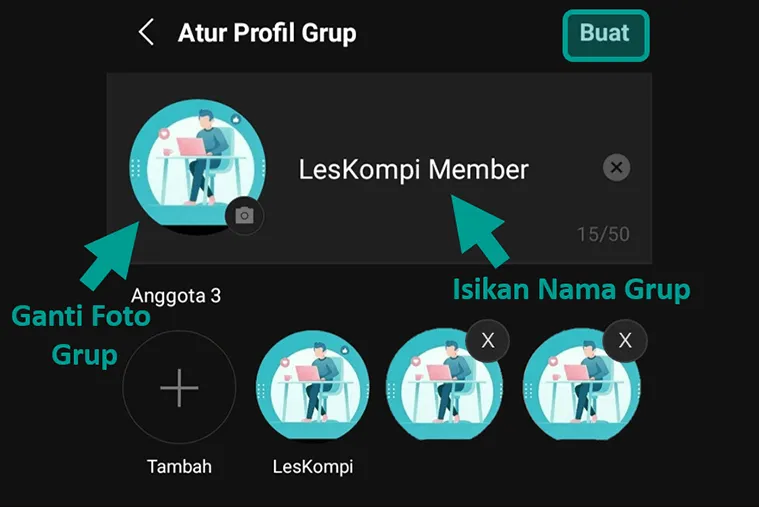 Pengaturan Awal Grup Line