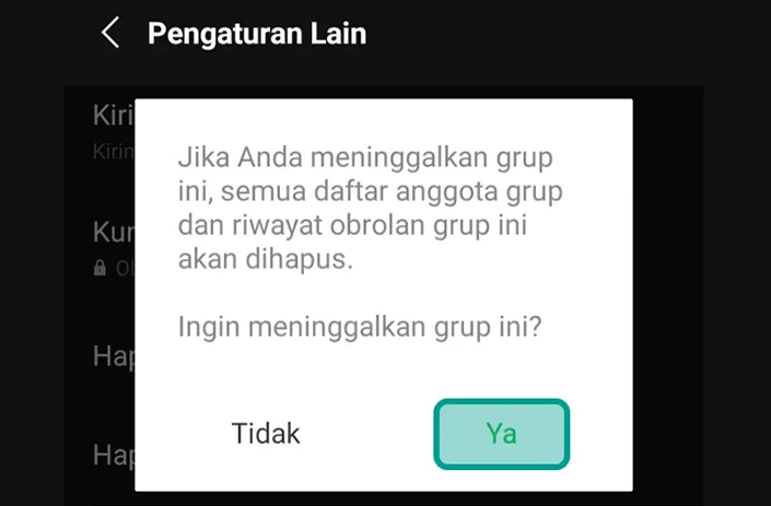 Konfirmasi Hapus Grup Line