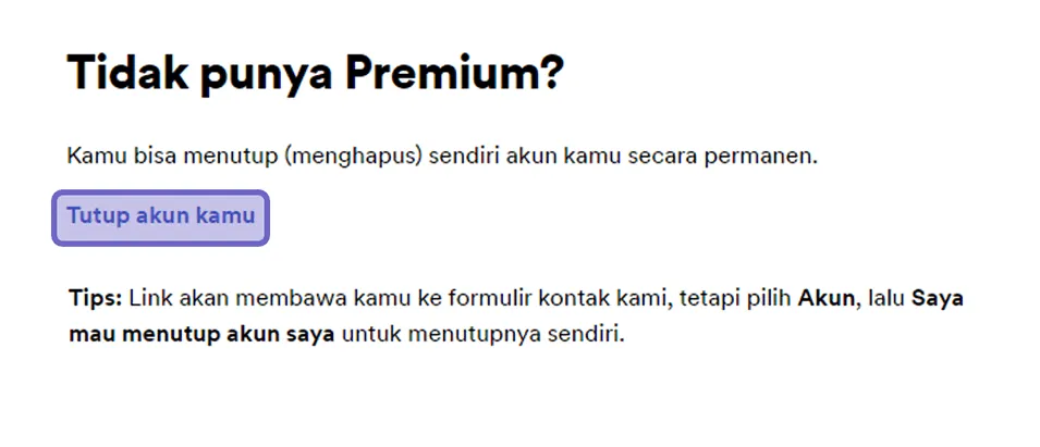 Konfirmasi Tutup Akun