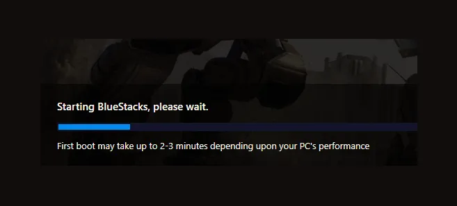 Loading Awal Bluestack