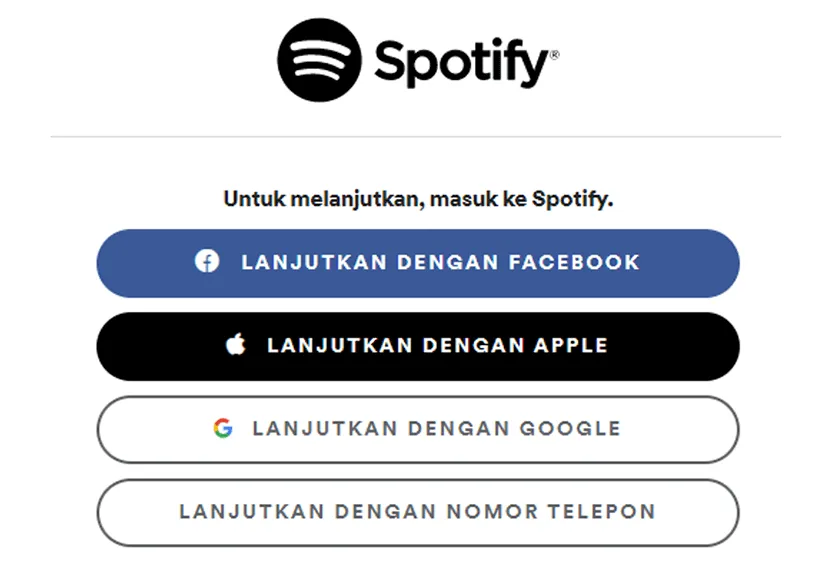 Login ke Akun Spotify