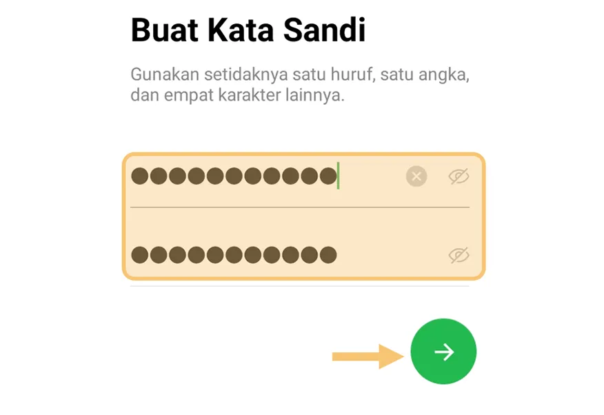 Isi Kata Sandi di Line
