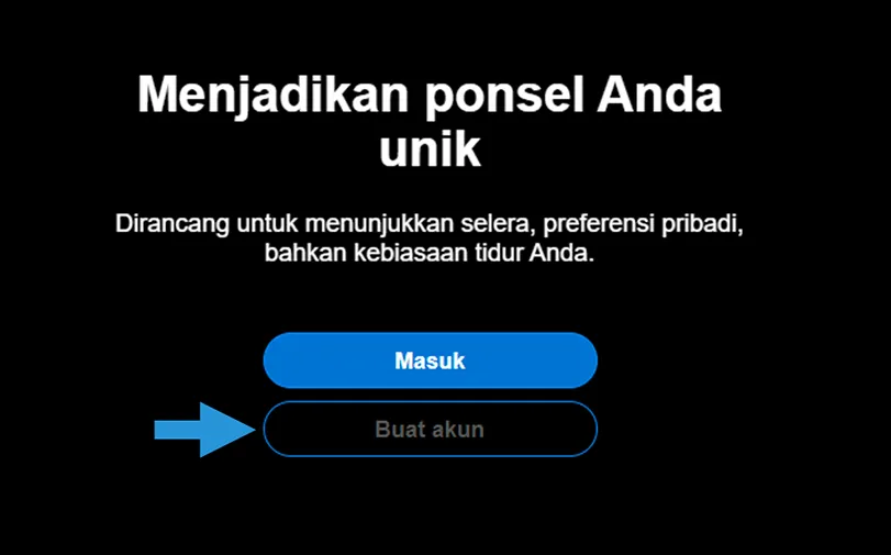 Opsi Buat Akun Samsung