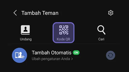 Opsi Kode QR Line