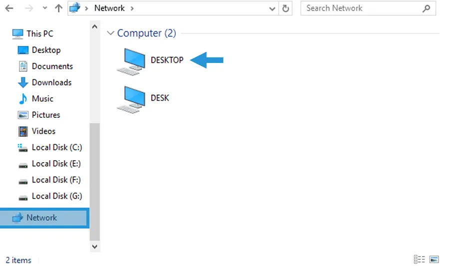 Pilih Desktop yang Terhubung