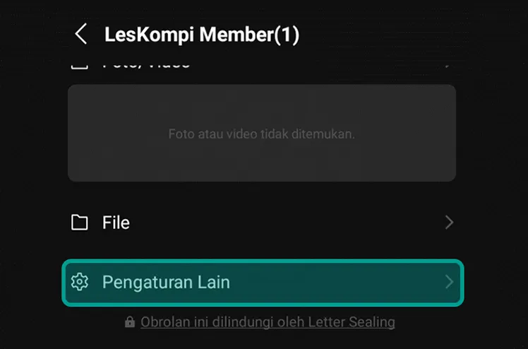 Opsi Pengaturan Lain di Line